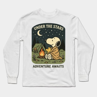 Snoopy And Woodstock Under The Stars Adventure Await Long Sleeve T-Shirt